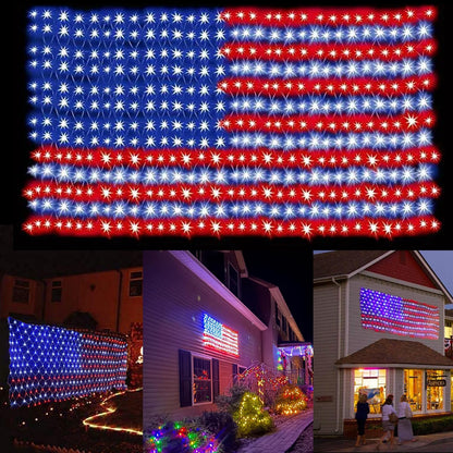 Holiday Special: Patriotic American Flag LED Net Lights