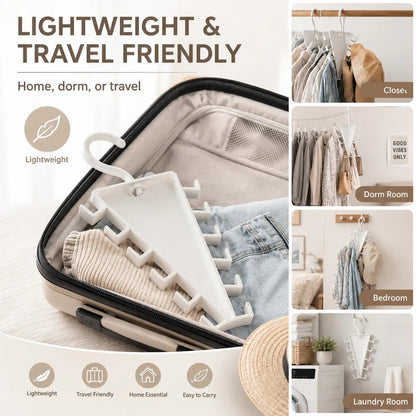 V-Shaped 360° Rotating Closet Organizer Hanger