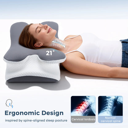 Adjustable Ergonomic Memory Foam Neck Pillows