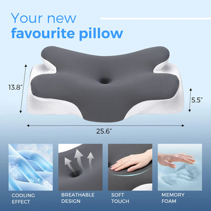 Adjustable Ergonomic Memory Foam Neck Pillows