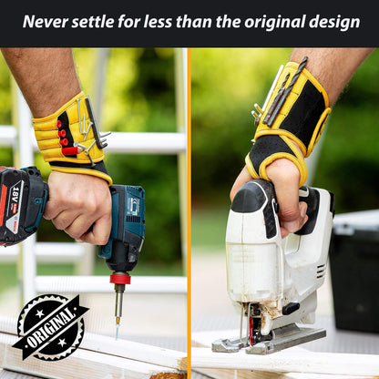 🔥Christmas Sale🎁Magnetic Wristband for Tools Gift for Him Magnet Screw Holder Wrist Support Keeps Screws Nails, Drill Bits Handy Unique Tool Gadgets