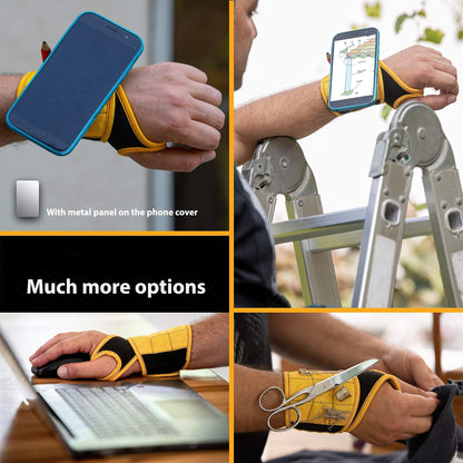 🔥Christmas Sale🎁Magnetic Wristband for Tools Gift for Him Magnet Screw Holder Wrist Support Keeps Screws Nails, Drill Bits Handy Unique Tool Gadgets