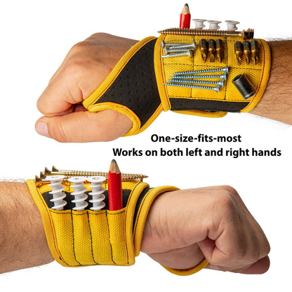 🔥Christmas Sale🎁Magnetic Wristband for Tools Gift for Him Magnet Screw Holder Wrist Support Keeps Screws Nails, Drill Bits Handy Unique Tool Gadgets