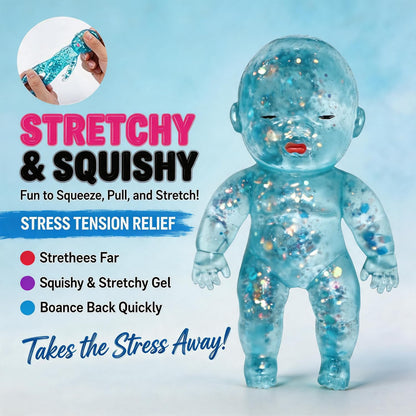 ✨ Squeeze Away Stress with the Cutest Glitter Squishy Baby!