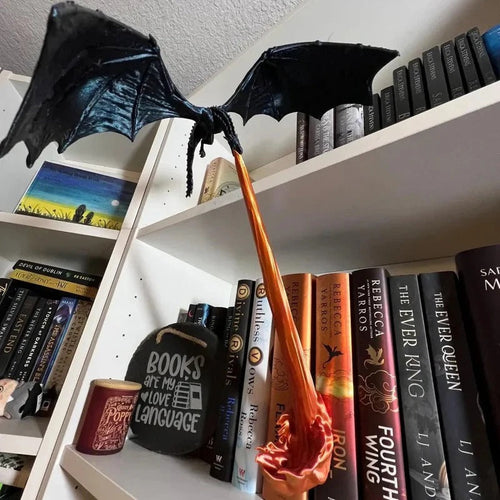 🐉Fly-By Fire Breathing Dragon Bookshelf Decor