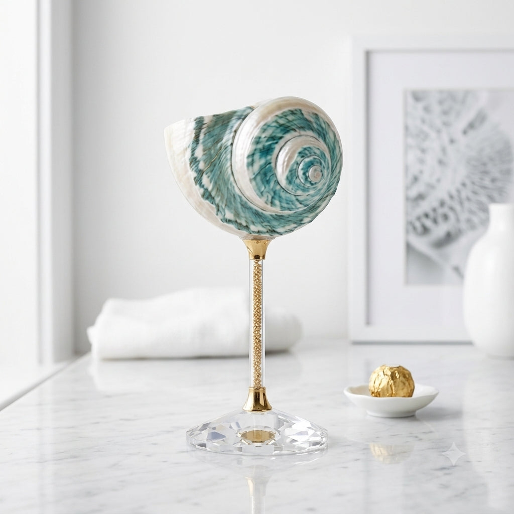 🐚Sea Shell Wine Glass | Handmade Coastal Decor
