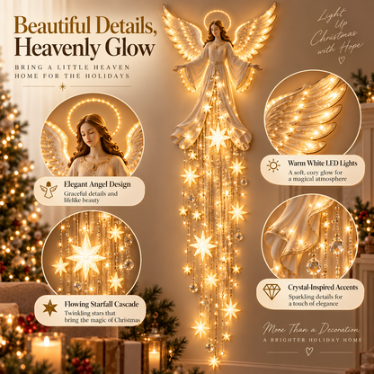 ✨ Angel Blessing Starfall Wall Light™ – Heavenly Christmas Wall Decor
