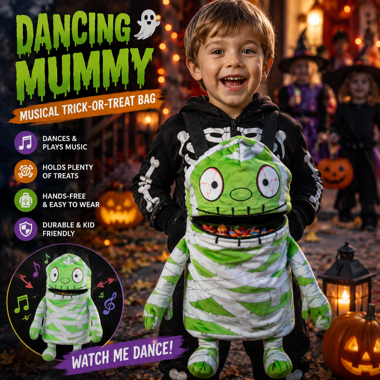 🎃Dancing Mummy™ Musical Trick-or-Treat Bag