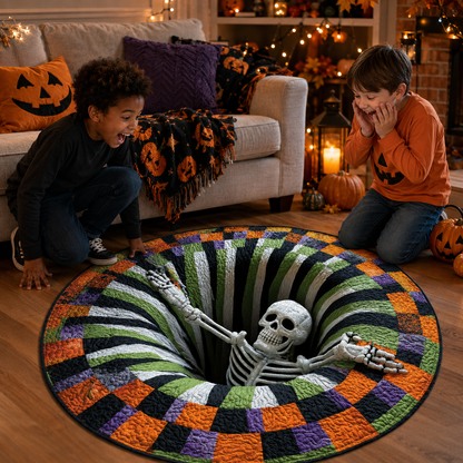 💀🕳️ HALLOWEEN OPTICAL ILLUSION RUG