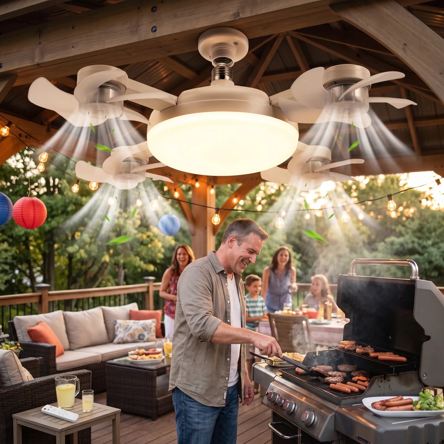 🔥 Summer Sale | Screw-In Ceiling Fan Light with Remote – Bright LED & Powerful Cooling