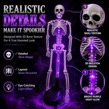 Solar-powered skull-shaped garden stake light