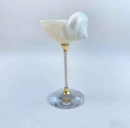 🐚Sea Shell Wine Glass | Handmade Coastal Decor