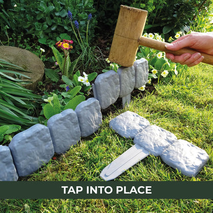 🏡Interlocking Stone-Effect Garden Edging