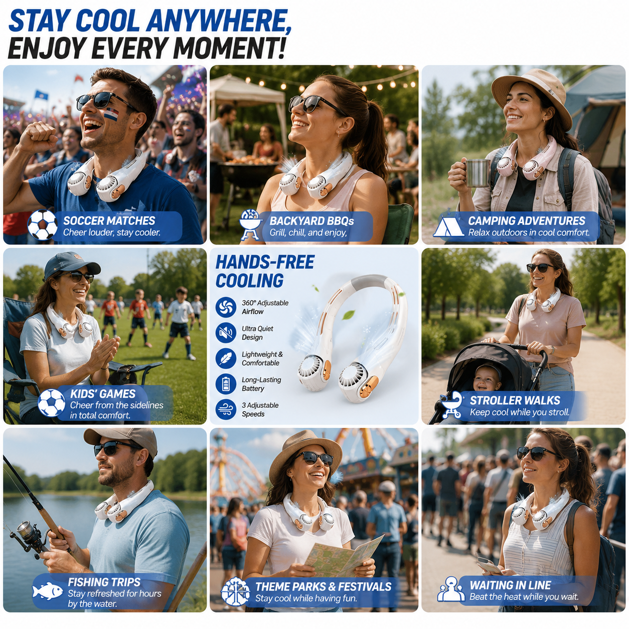 🔥 Summer Sale - Portable Neck Air Conditioner Fan ❄️ Stay Cool Anywhere