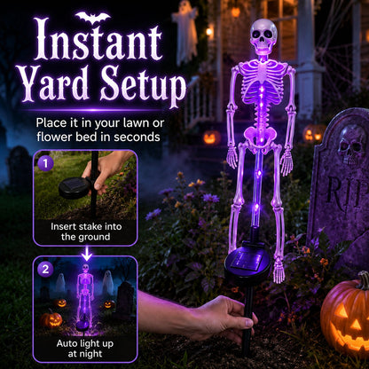 🎃 Halloween Early Bird Sale 🔥💀 Solar Skeleton Yard Stake
