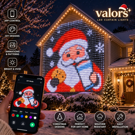 🎄 Smart DIY Programmable Curtain String Lights – Create Your Own Holiday Magic
