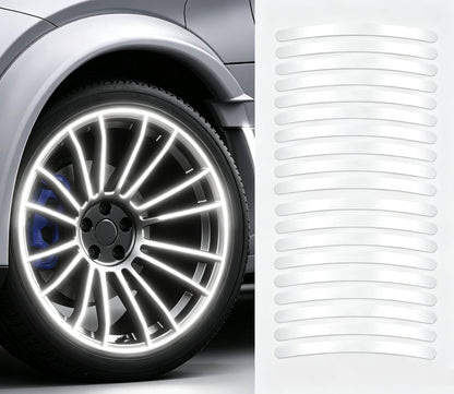 20 PCS Creative Wheel Hub Rim Reflective Stickers
