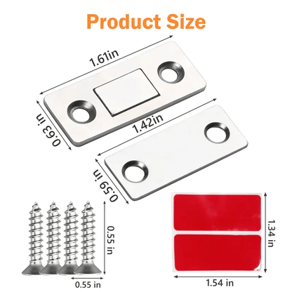 8 Counts Cabinet Magnetic Catch without Punching, Versatile for Cabinets, Drawers & Windows
