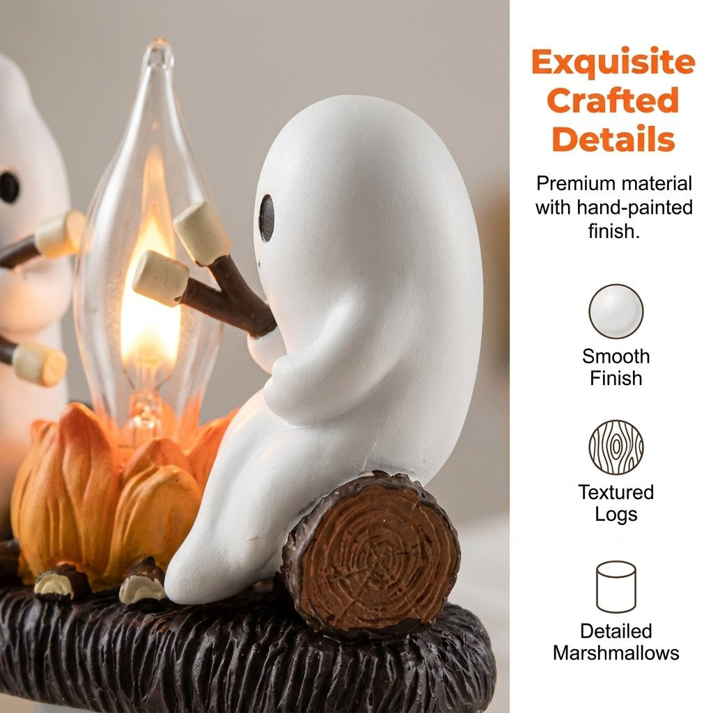 👻Ghost Campfire Night Light-Funny Halloween Nightlight Indoor Decorations✨