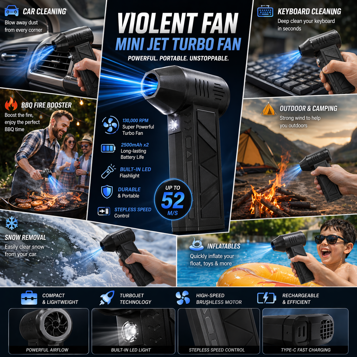 VALORS™ Mini Jet Turbo Fan Blower