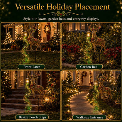 ✨🦌Light-Up Reindeer Christmas Yard Stake