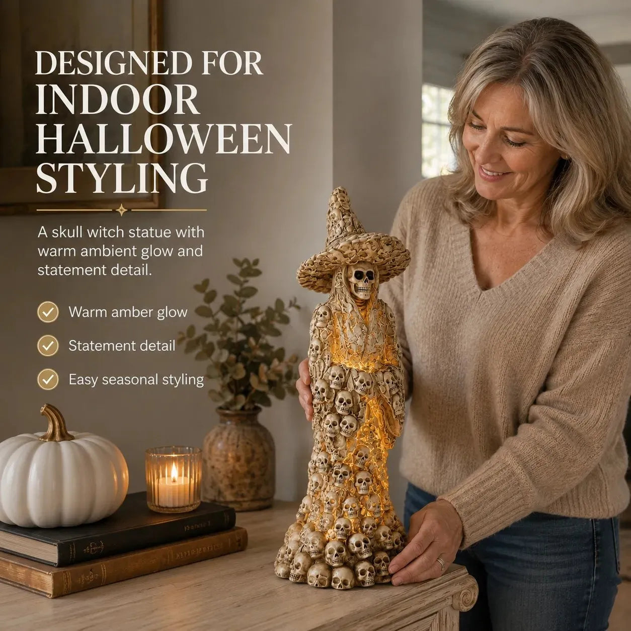 🎃Skeleton Witch Ornament