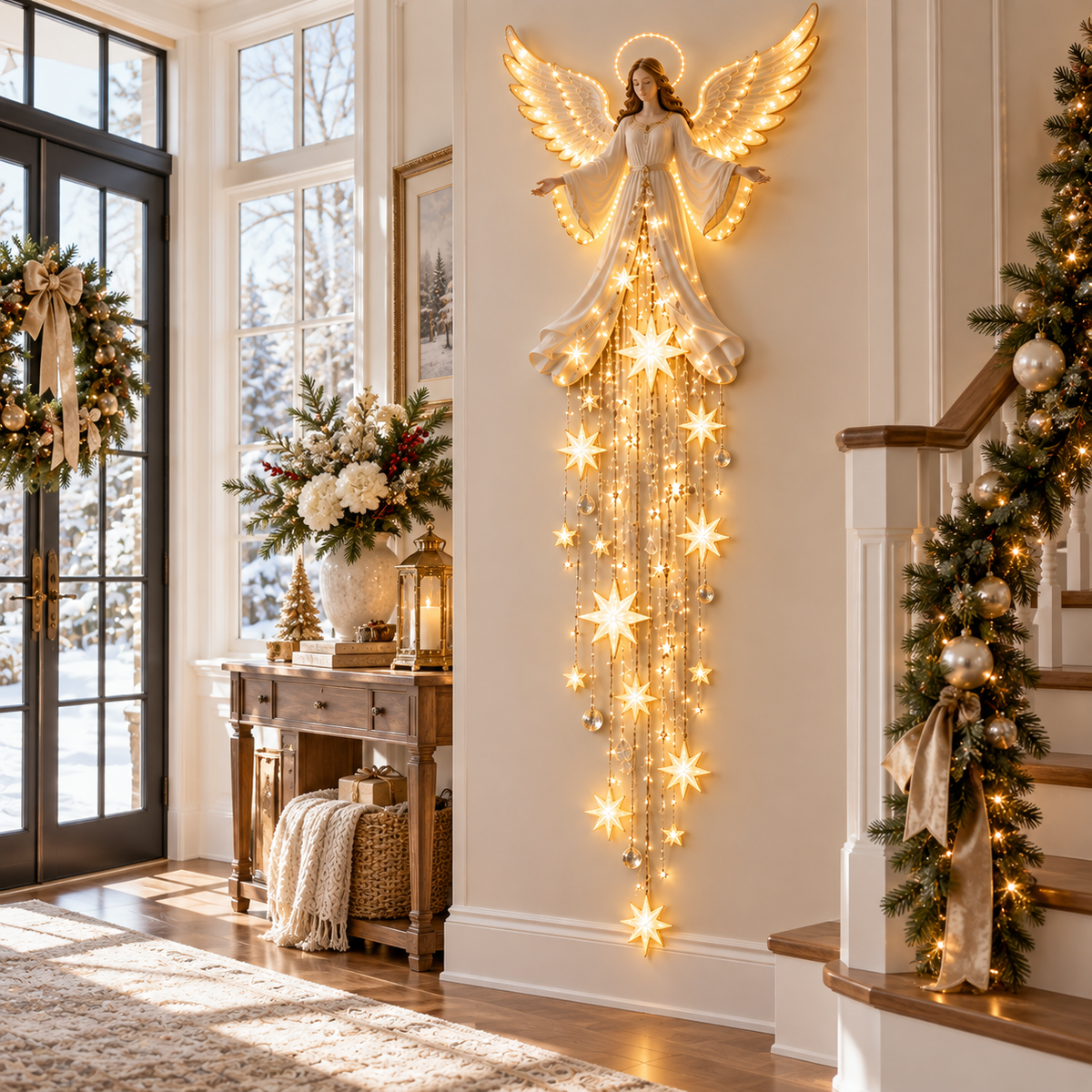 ✨ Angel Blessing Starfall Wall Light™ – Heavenly Christmas Wall Decor