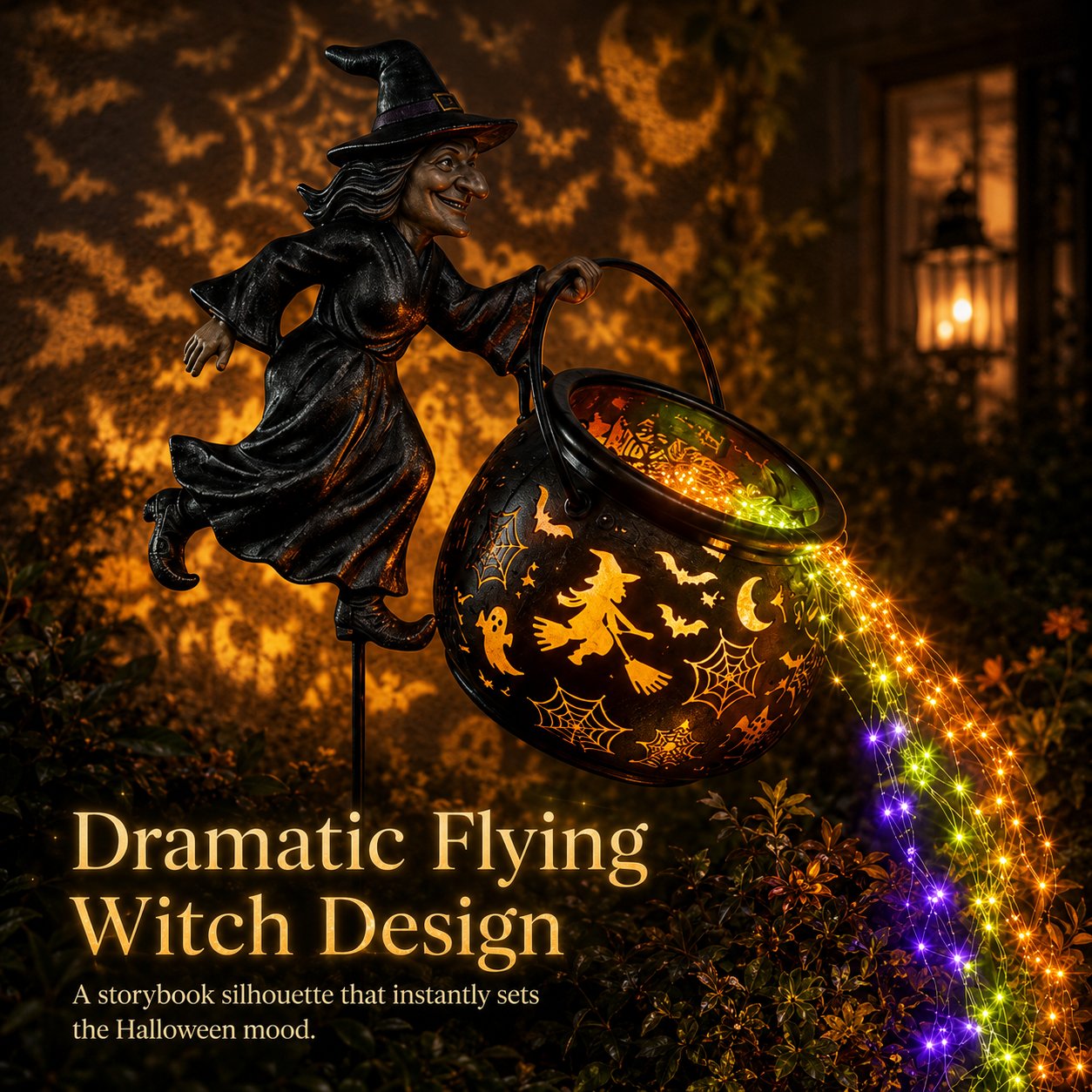 🔥Buy 2 Free Shipping🎃Halloween Witch Cauldron Garden Light