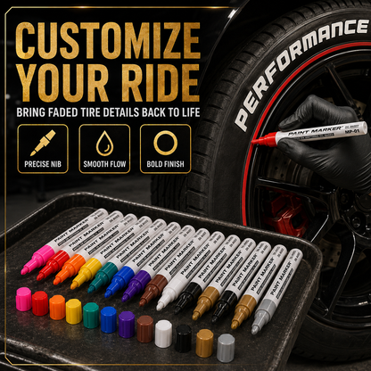 🏎️ Oil-Based Waterproof Tire Marker Pen | Give Your Tires A Custom Look