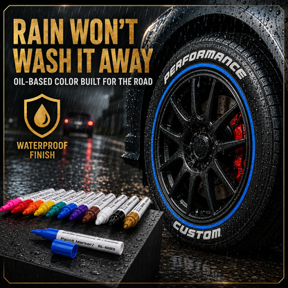 🏎️ Oil-Based Waterproof Tire Marker Pen | Give Your Tires A Custom Look