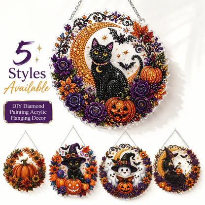 🎃🍂 DIY Rustic Harvest Pumpkin Diamond Art Window Suncatcher