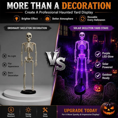 Solar-powered skull-shaped garden stake light