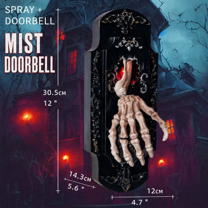 🕸️ Gothic Skeleton Hand Doorbell – Motion Activated Haunted Door Decoration💀🎃