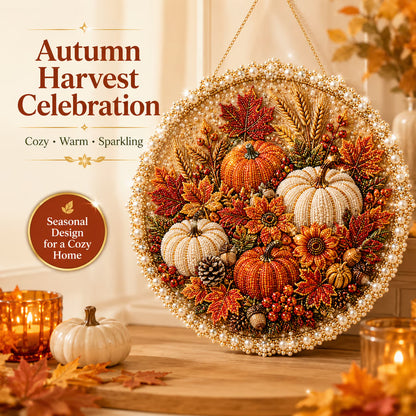🌸🌻🍂🎄✨ Four Seasons & Holiday Pearl Art Hanging Wreath Kit