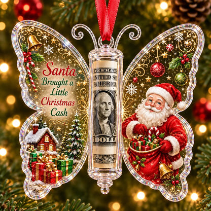 🦋💵 Christmas Cash Gift Butterfly Ornament🎄✨