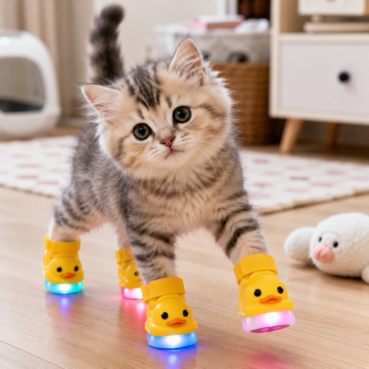 🐥 DuckGlow™ LED Pet Shoes – Make Every Step Fun & Adorable😻