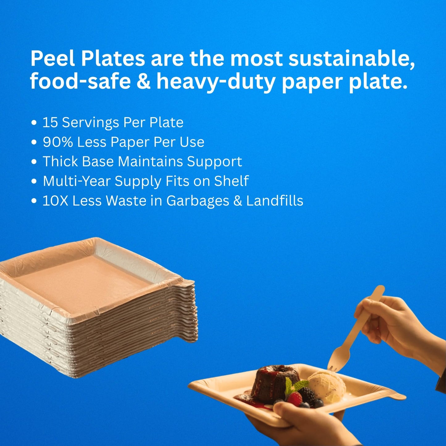 🍽️ Peel Plate Multi-Layer Reusable Dinner Plates
