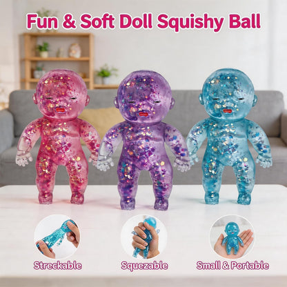 ✨ Squeeze Away Stress with the Cutest Glitter Squishy Baby!