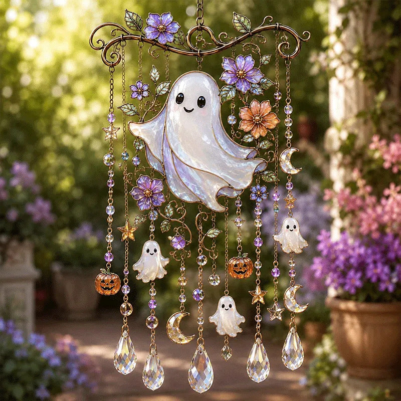 🎃Halloween Glass Suncatcher Wind Chime
