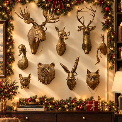 🔥Christmas Sale🎁Eric + Eloise Animal Wall-Mounted Decor Collection ：A Captivating Animal Wall Decor Collection 🦌🐻🦊