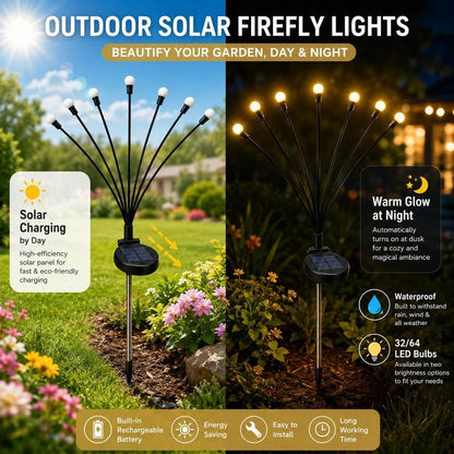 🐝✨8 LED Solar Powered Firefly Light - IPS65 Waterproof