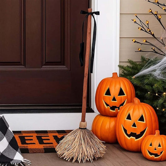 🧙‍♀️Self-Moving Halloween Witch Broom: Motion-Activated Spooky Decor