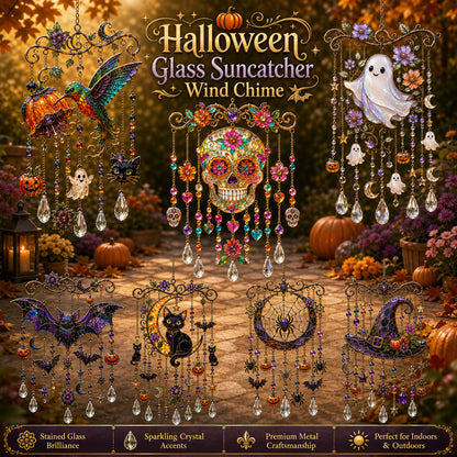 🎃Halloween Glass Suncatcher Wind Chime