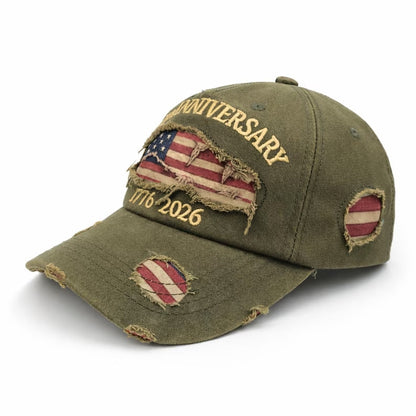 🧢USA 250th Anniversary Hat 1776-2026, American Flag Independence Day Cap