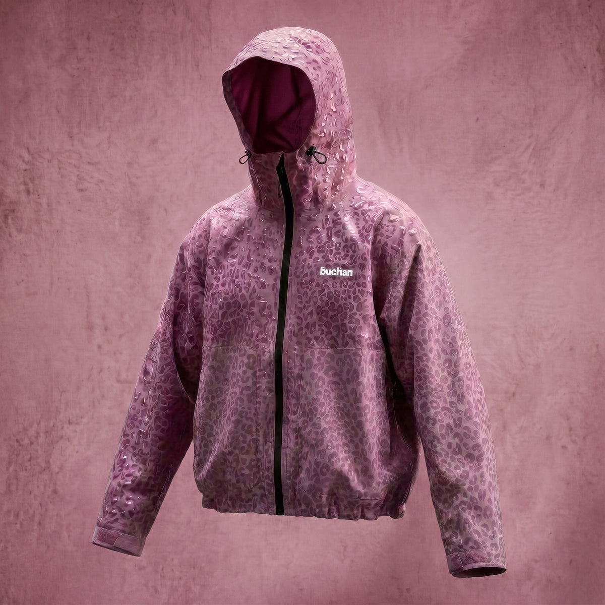 Water Reactive Cheetah Rain Jacket