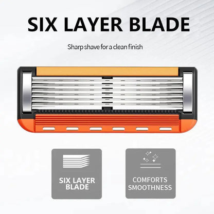 Men's razor replacement blade set, 24/48 blades (with free handle) - Ultra-sharp stainless steel blades for a smooth shave, men's double-edge razor blades, men's travel razor set