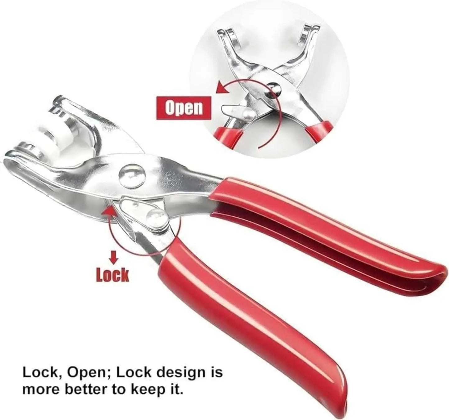 🔥✨100 pcs Invisible Colored Metal Buckle & Manual Pressure Pliers Kit