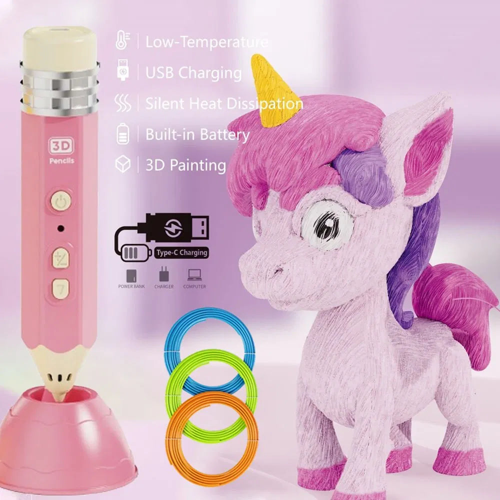 🖌️Hot Sale- Educational Toys Rocket Low-Temperature 3D Printing Pencil