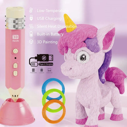 🖌️Hot Sale- Educational Toys Rocket Low-Temperature 3D Printing Pencil