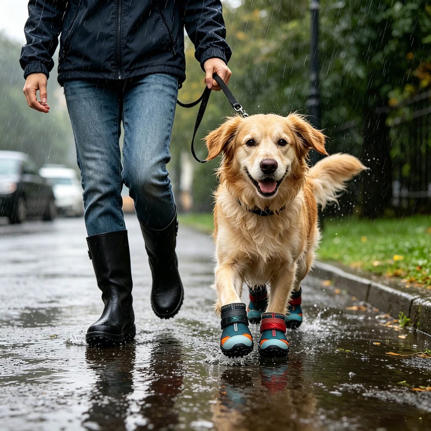 Dog Shoes with Built-in Lights